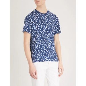 Sandro Paris Blue Floral Print Shirt Sz 1